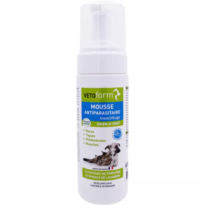 Vetoform Mousse Antiparasitaire Insectifuge Chien & Chat 150ml