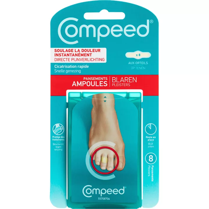 Compeed HCS Pansements Orteil Boite de 8