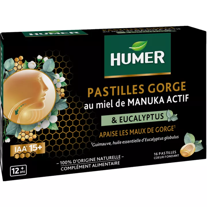 Humer Pastilles Gorge Miel de Manuka + Eucalyptus