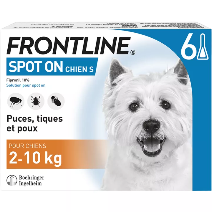 Frontline Spot On Chien S 2-10 kg 6 pipettes