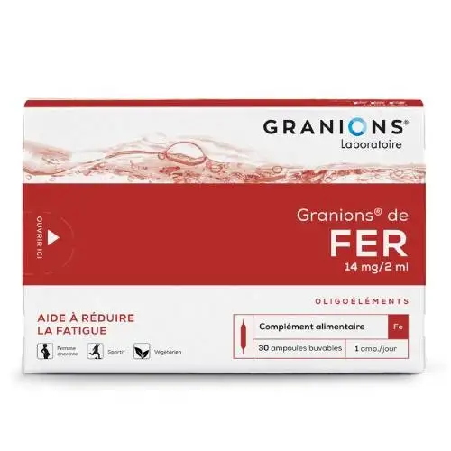GRANIONS de FER (30 ampoules)