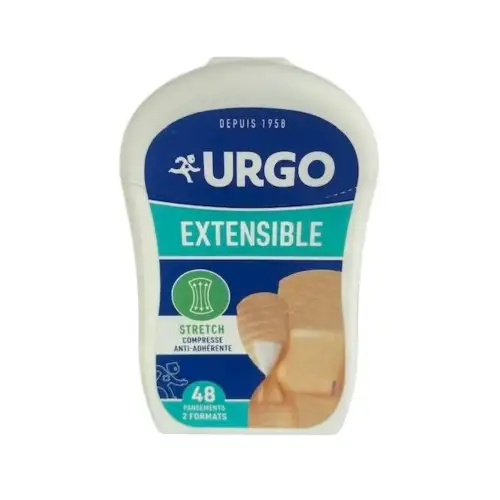 URGO - Pansements Extensibles Adhésifs Antiseptiques - 48 pansements
