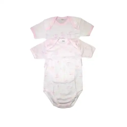 Bi-pack body sous-vêtement bébé fille demi manche Ellepi AF4425-R 6 m