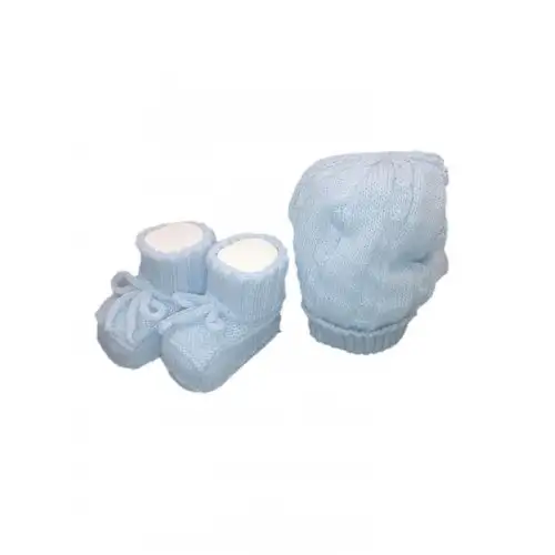 2pcs ensemble chapeau chapeau bébé chaussures La Rocca bébé garçon ciel TU
