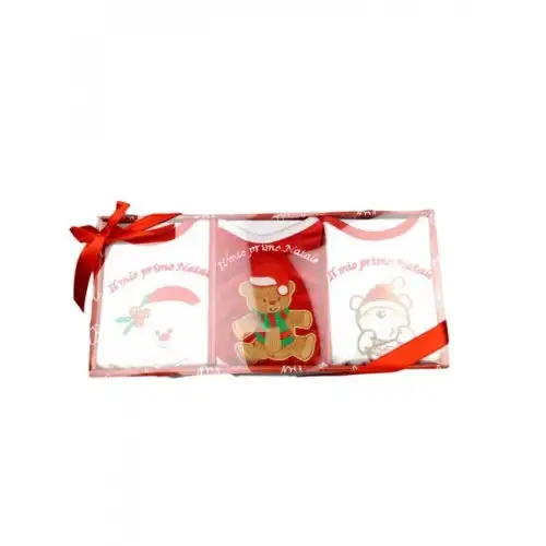 3pcs coffret cadeau bavoir bavoir bâillon Noël bébé garçon nouveau-né chenille Robybaby TU