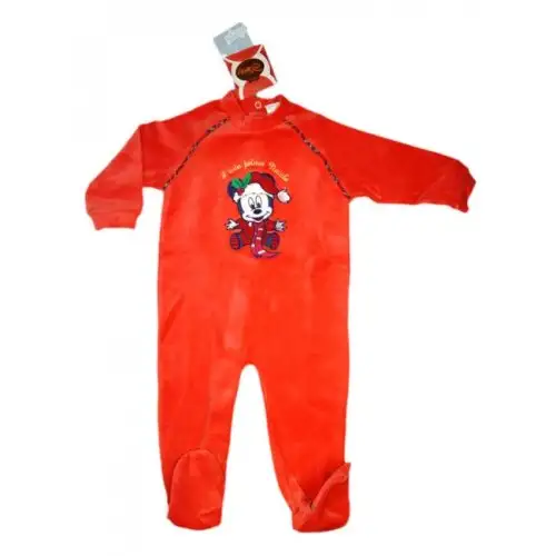 Combinaison Noël chenille bébé garçon nouveau-né Ellepi rouge 9 m