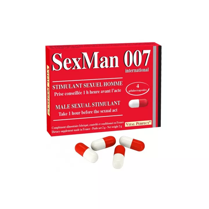 SexMan 007 Vital Perfect 4 Gélules aphrodisiaques hommes