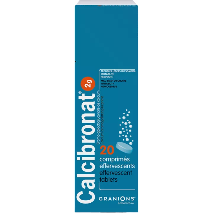Calcibronat Granions 2g Calcium 20 Comprimés Effervescents