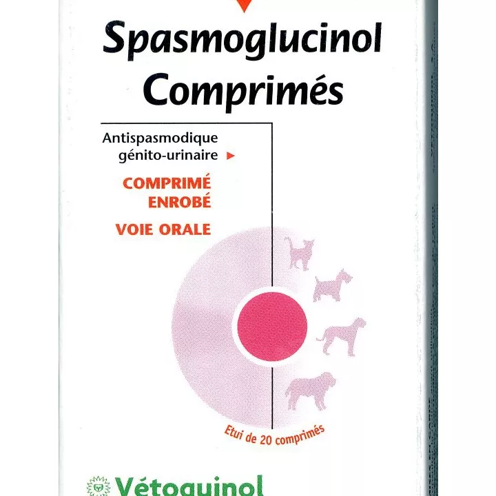 Spasmoglucinol Chat Chien antispasmodique 20 comprimés
