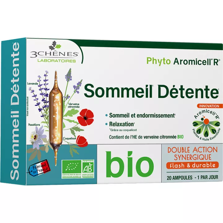 3-Chênes Phyto Aromicell'r Bio Sommeil Détente 20 ampoules