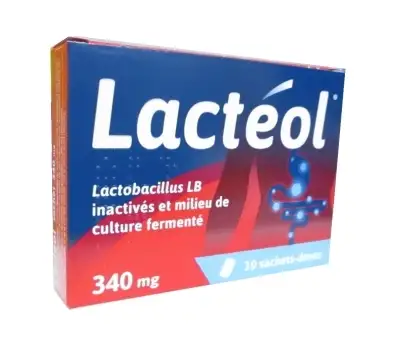 LACTEOL 340 mg : boîte de 10 sachets doses buvables