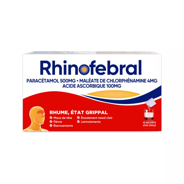Rhinofebral Rhume État Grippal 8 sachets