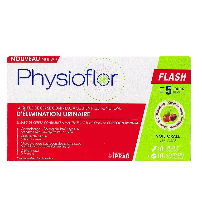 Physioflor Flash 10 Comprimés + 10 Gélules