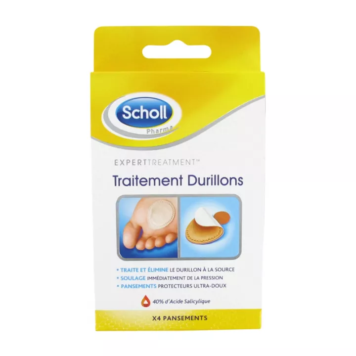 Scholl 4 Pansements Coricides pour Durillons