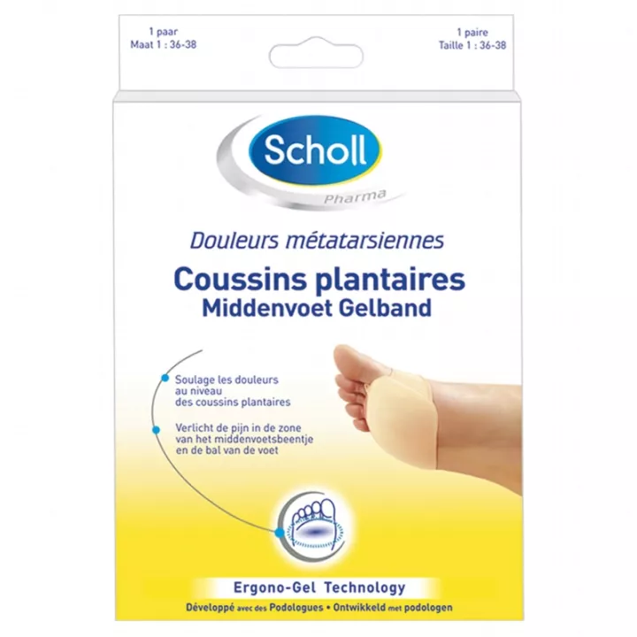 Scholl Coussins plantaires douleurs métatarsiennes*
