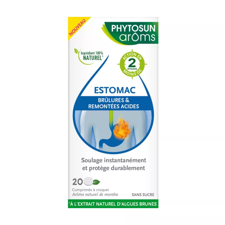 Phytosun Aroms Estomac Brûlure & Remontées Acides 20 comprimés