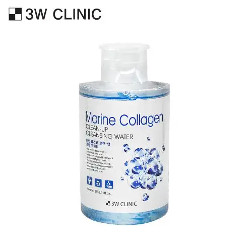3W CLINIC Clean-Up Cleansing Water 500ml - #Marine Collagen