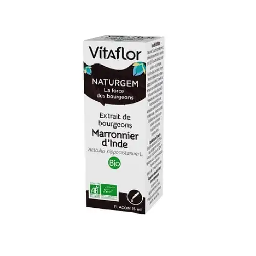 VITAFLOR - Naturgem Extrait De Bourgeon De Marronnier D'Inde BIO - Flacon 15ml