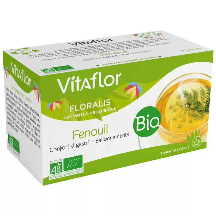 Vitaflor Floralis Tisane Fenouil Bio 18 sachets