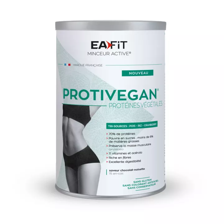 Eafit Protivegan Proteine Vegetale Premium Chocolat / Noisette 450 g
