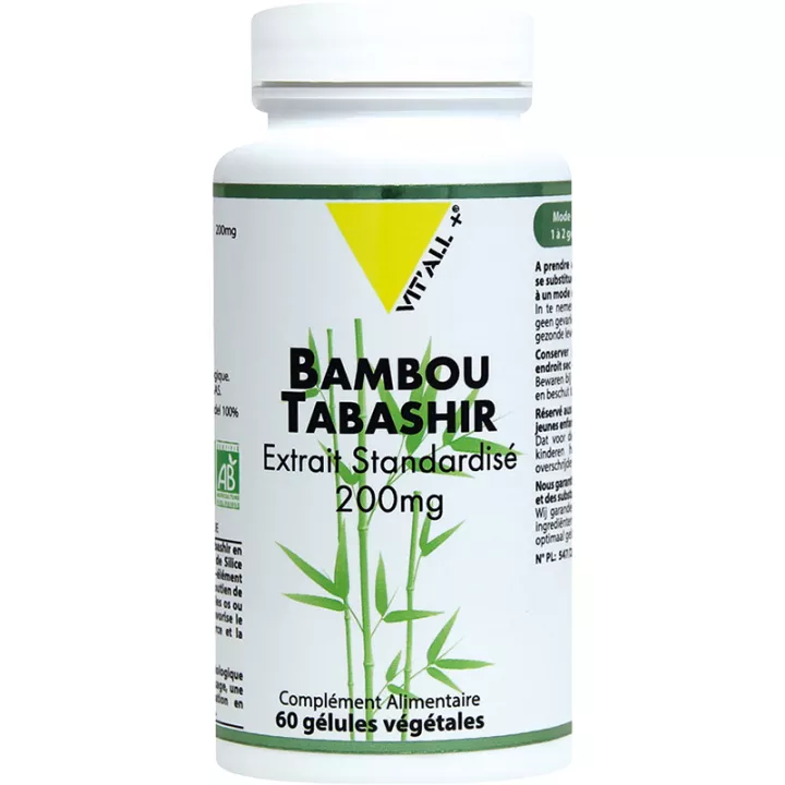 Vitall+ Bambou Tabashir Bio 200mg Extrait Standardisé 60 gélules végétales