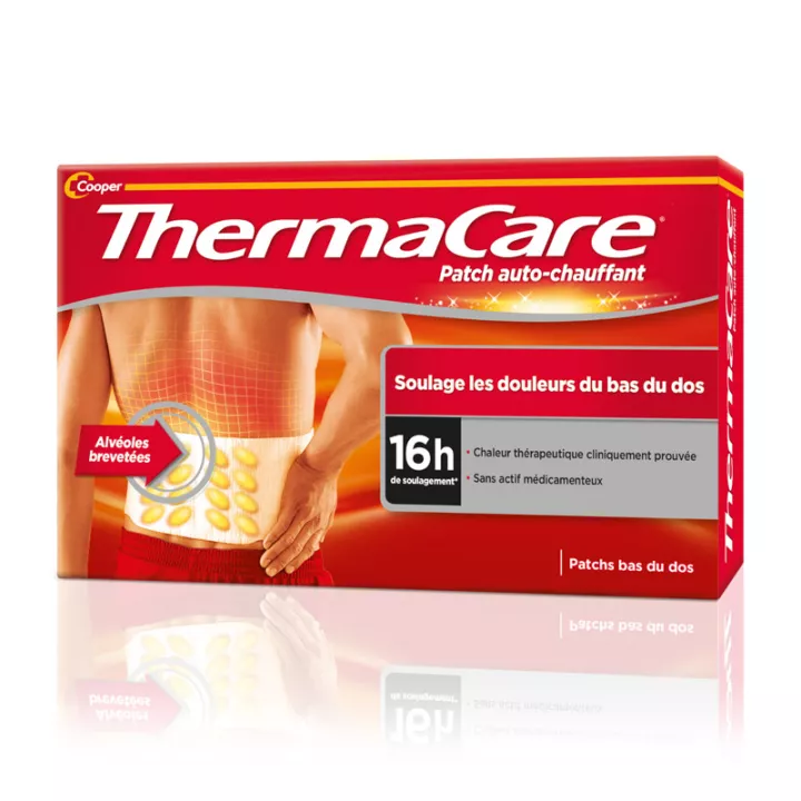 Thermacare Bas Du Dos Patch Auto-Chauffant Boite De 4