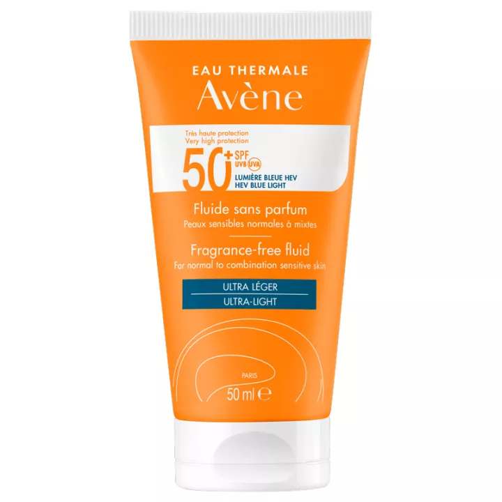 Avène Solaire Fluide Sans Parfum Ultra Léger  SPF50+ 50 ml*
