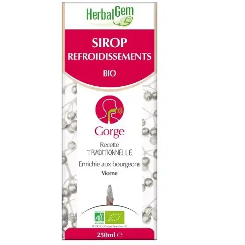 HERBALGEM Sirop Refroidissements BIO Toux sèche et gorge irritée (150ml)
