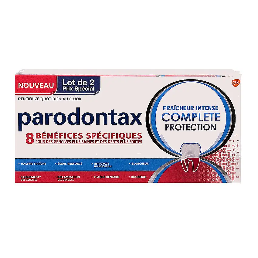 Parodontax Dentifrice Protection Complète 75ml x2