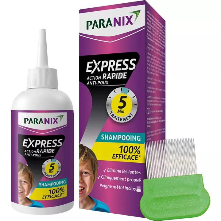 Paranix Express 5min Shampooing Anti-Poux + Peigne