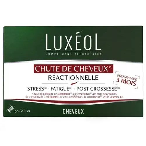 Luxéol Chute de Cheveux Réactionnelle 90 gélules