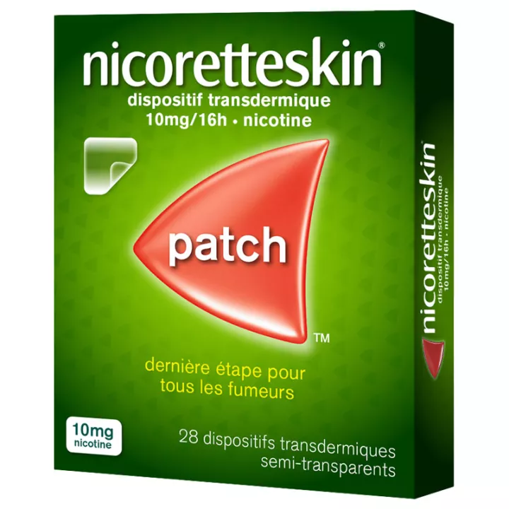 NicoretteSkin Patch 10mg/16h Dispositif Transdermique