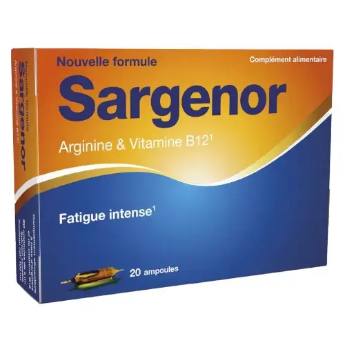 SARGENOR Fatigue Intense - Arginine & Vitamine B12 - 20 ampoules
