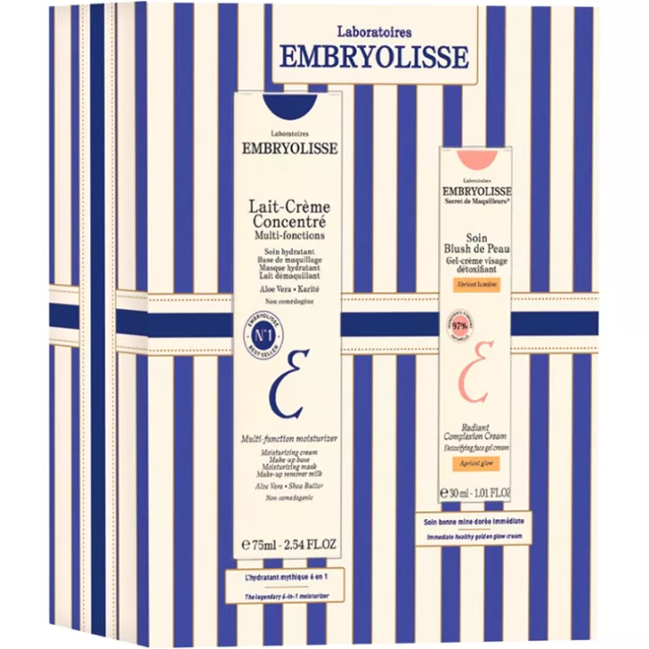 Embryolisse Coffret Lait-Crème Concentré 75 ml + Soin Blush de Peau Abricot 30 ml