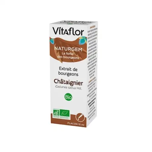 VITAFLOR - Naturgem Extrait De Bourgeon De Châtaignier BIO - Flacon 15ml