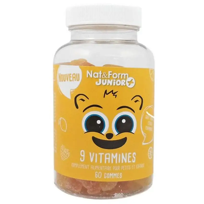 Nat & Form Junior 9 Vitamines 60 oursons
