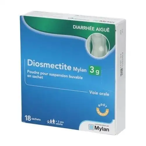DIOSMECTITE 3 grammes 18 sachets Gout Vanille (générique de Smecta)