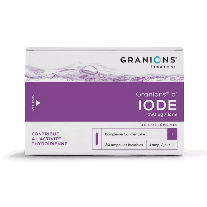 Granions Iode Oligoélément 30 Ampoules Buvables