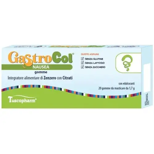 Tuscopharm Gastrocol Gomme Anti-Nausea Gusto Agrumi 34 g