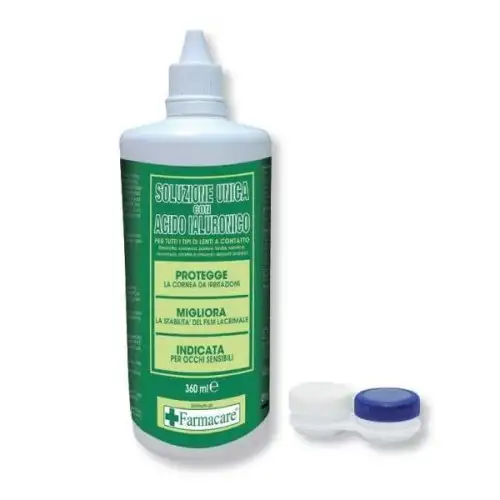 Solution unique à l'acide hyaluronique 360 ml avec étui à lentilles