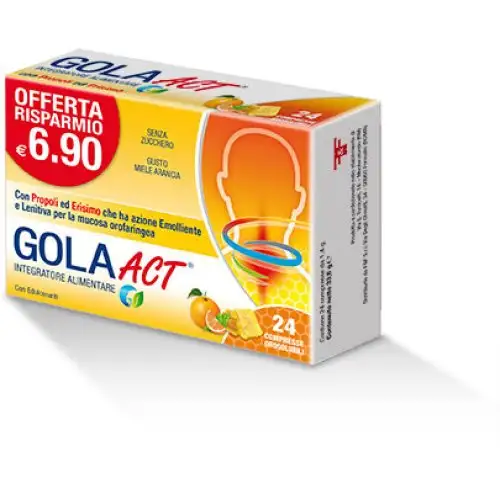 Gola Act Gusto Miel Orange 24 Comprimés à Croquer Sans Sucre