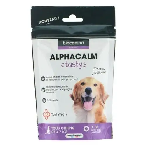 BIOCANINA - Alphacalm Tasty Chiens +7 Kg 30 bouchées
