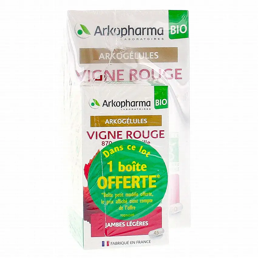 ARKOPHARMA Arkogélules - Vigne Rouge Bio 150 Gélules + 45 Gélules