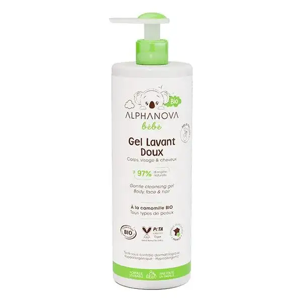 Alphanova Bébé Gel lavant doux bio* 400ml