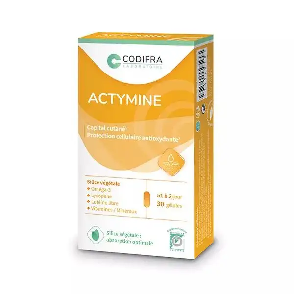 Codifra Actymine Capital Cutané et Préparation solaire 30 gélules