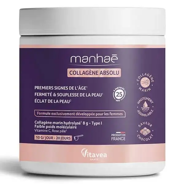 Manhaé Collagène Absolu - Peau souple et repulpée - Cure 20 jours