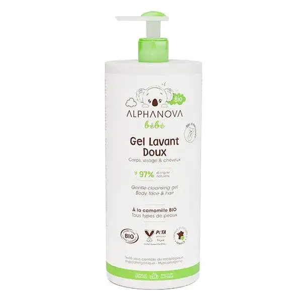 Alphanova Bébé Gel lavant doux bio* 1l