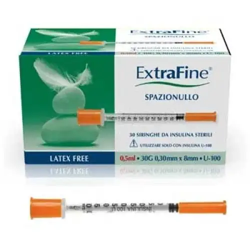 Seringue Insuline Extrafine 0.5ml 100ui G30 30 Seringues