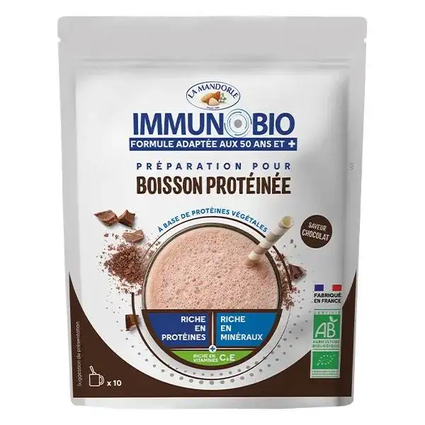 Immunobio Boisson Protéinée Végétale IM - Saveur cacao - 250g