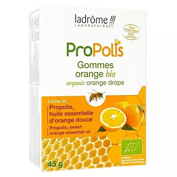 Landrôme Gommes propolis orange doypack 45gr